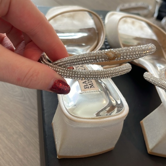 Badgley Mishka Infinity Bridal Shoe Block Heel Size 8.5 - Picture 6 of 16